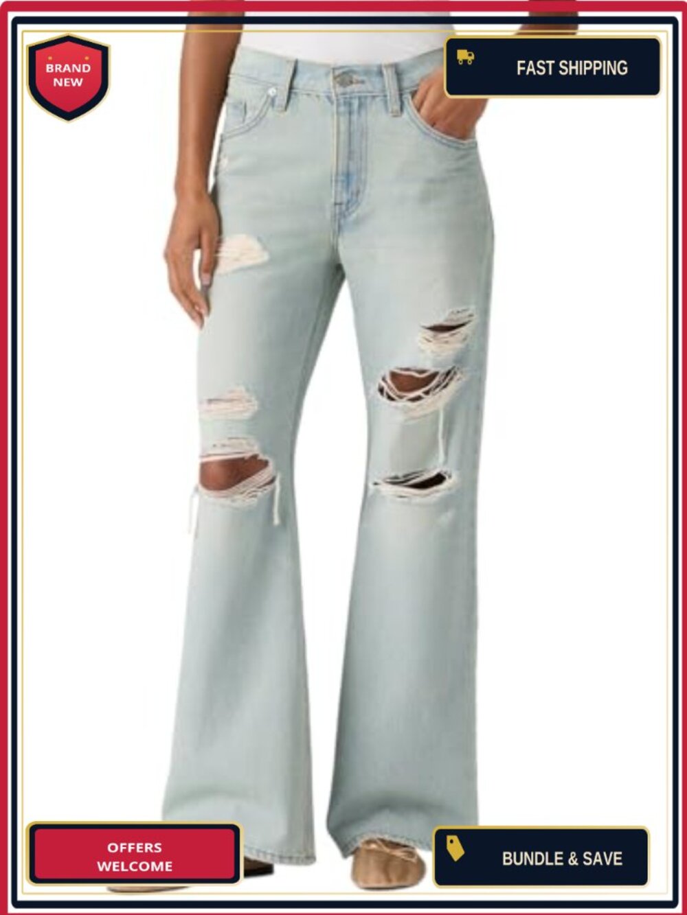 Levi's Women's Mid Rise Loose Bootcut Jeans 31 Inseam 100% Cotton